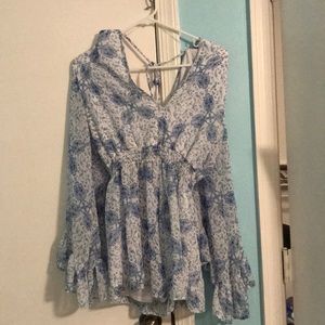 Wrapped flowy romper